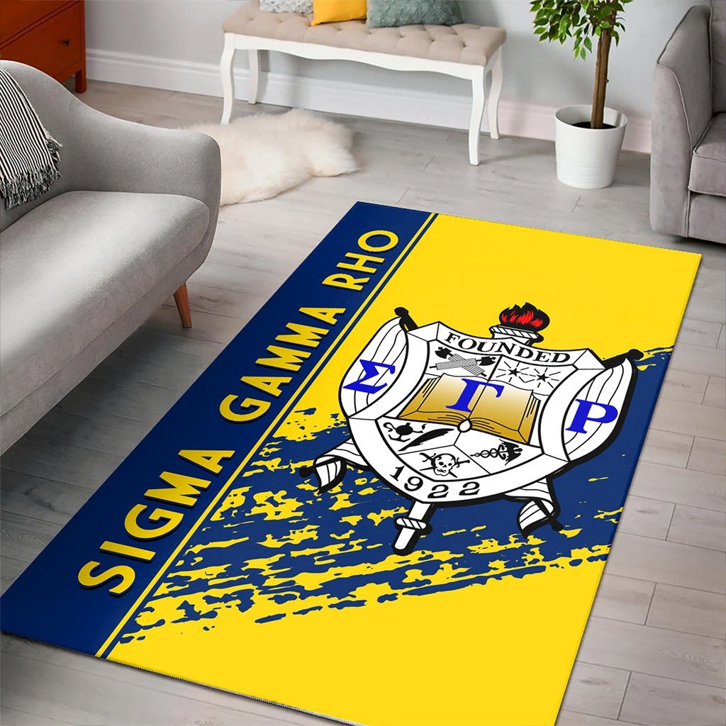 Sorority Area Rug - Sigma Gamma Rho Area Rug Quarter Style