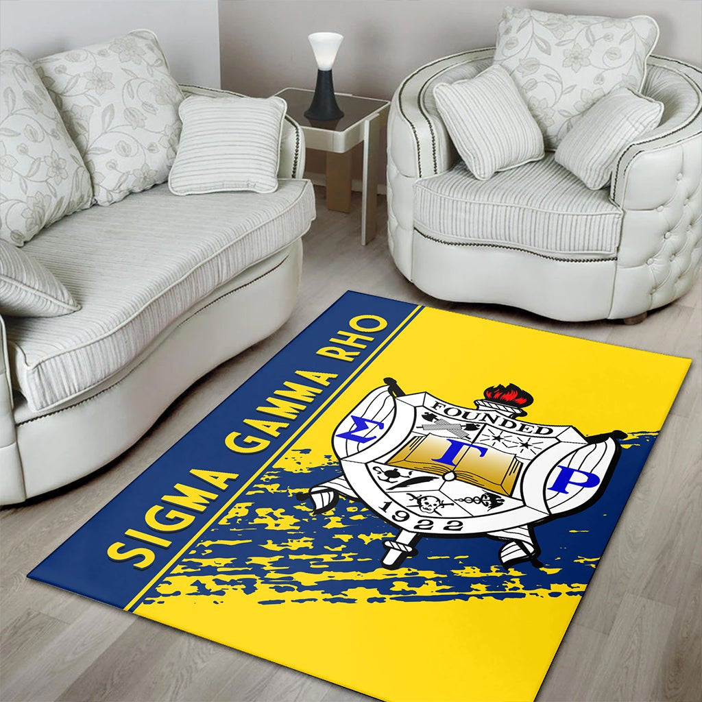 Sorority Area Rug - Sigma Gamma Rho Area Rug Quarter Style