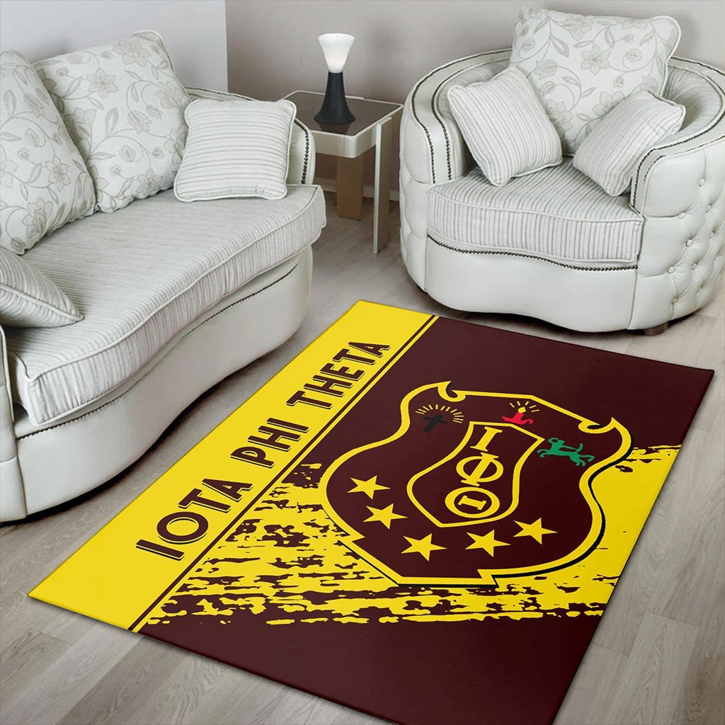 Fraternity Area Rug - Iota Phi Theta Area Rug Quarter Style