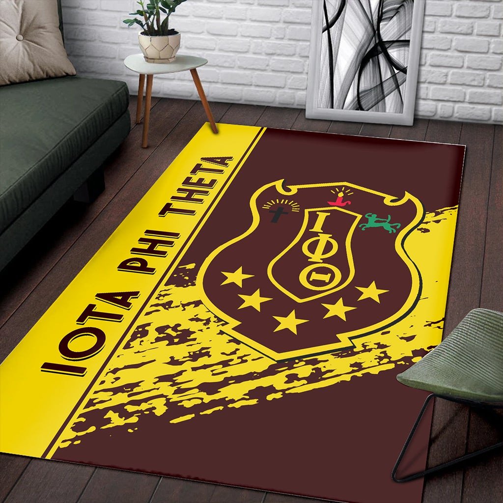Fraternity Area Rug - Iota Phi Theta Area Rug Quarter Style