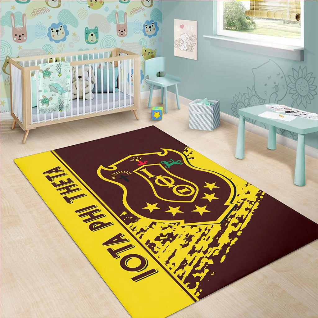 Iota Phi Theta Area Rug Quarter Style