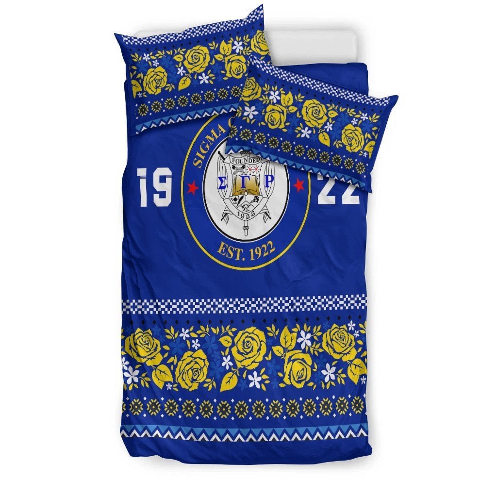 Sorority Bedding Set - Sigma Gamma Rho Bedding Set African Pattern