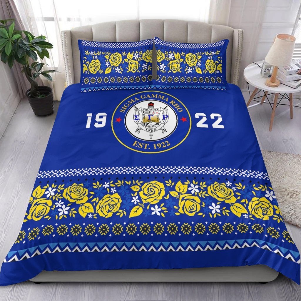 Sorority Bedding Set - Sigma Gamma Rho Bedding Set African Pattern