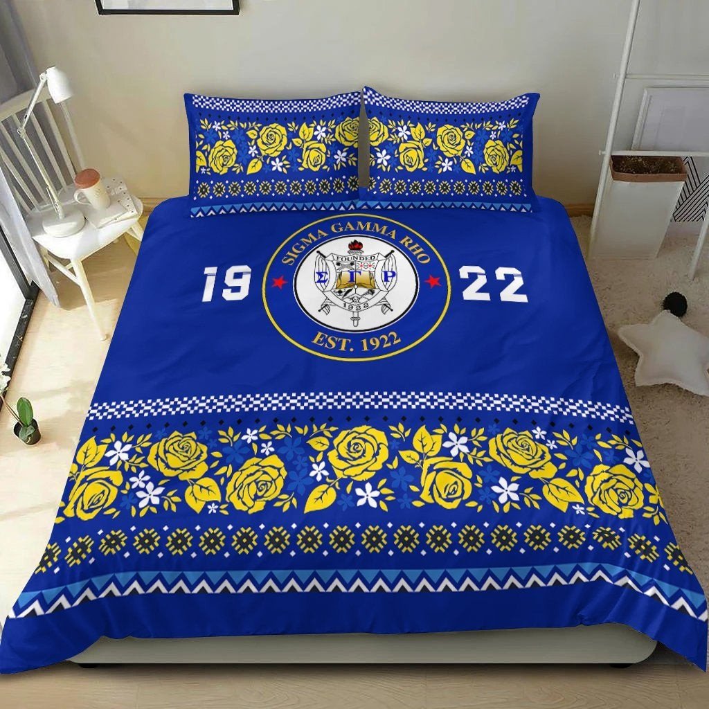 Sorority Bedding Set - Sigma Gamma Rho Bedding Set African Pattern