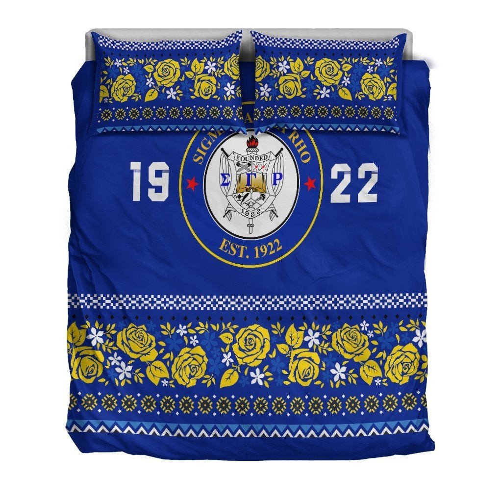 Sorority Bedding Set - Sigma Gamma Rho Bedding Set African Pattern