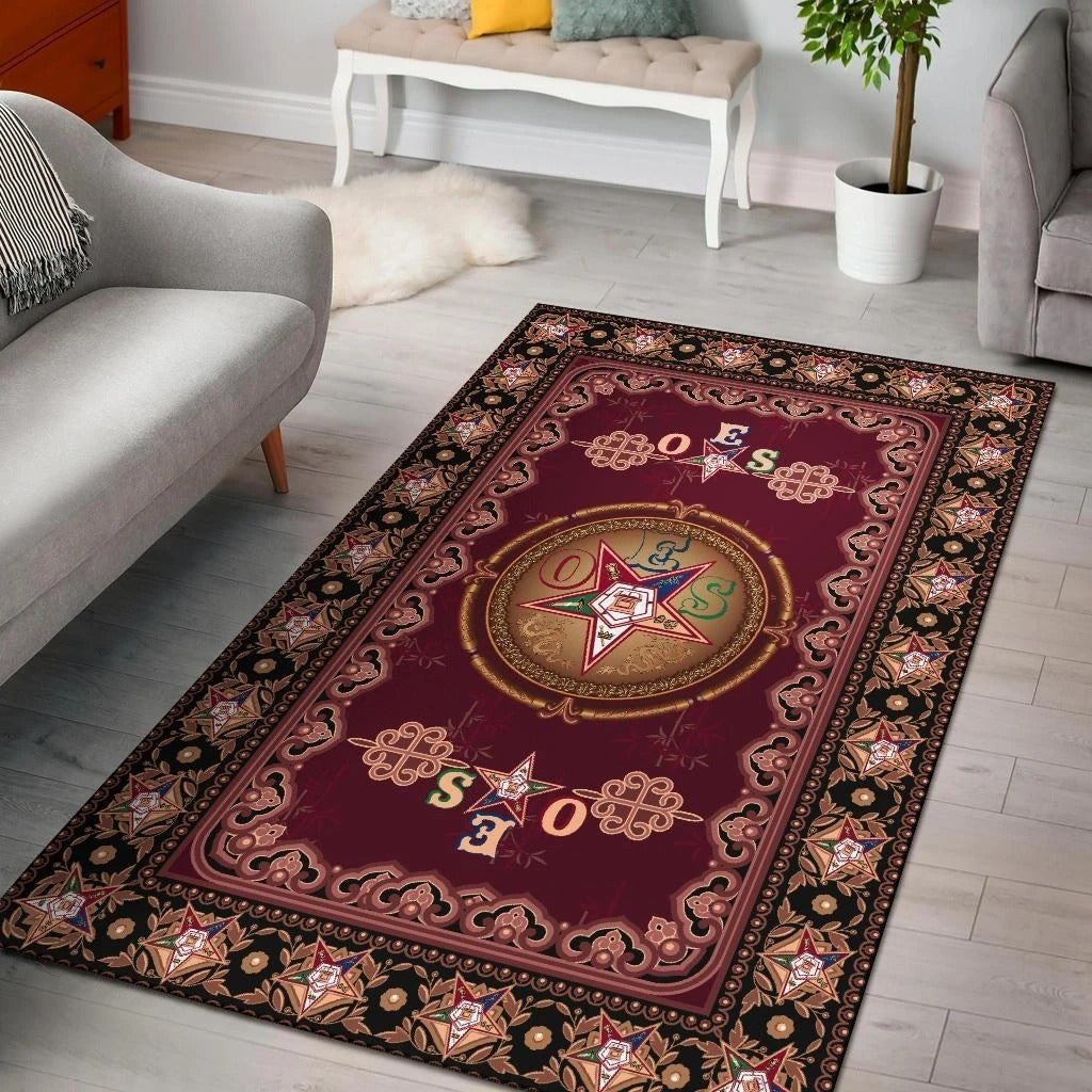 Sorority Area Rug - Shield Of Order Of Eastern Star OES