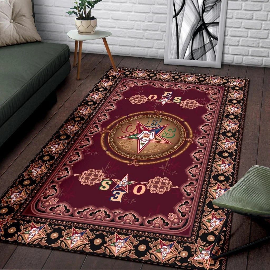 Sorority Area Rug - Shield Of Order Of Eastern Star OES