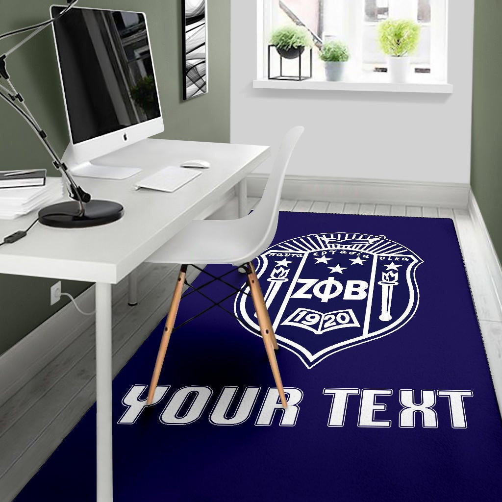 Sorority Area Rug - Personalized Zeta Phi Beta Area Rug Classic