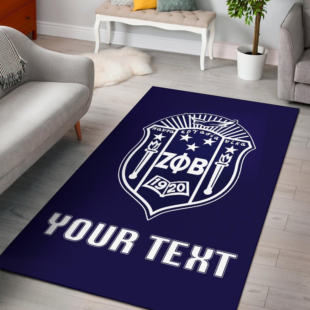 Sorority Area Rug - Personalized Zeta Phi Beta Area Rug Classic