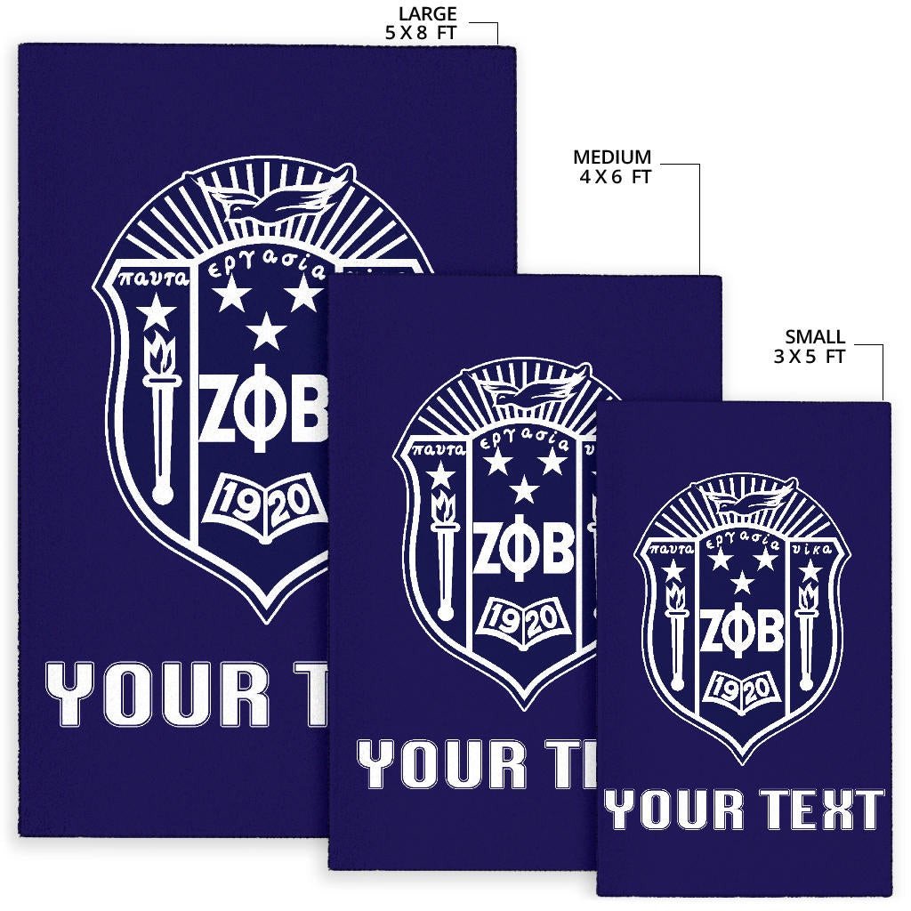 Sorority Area Rug - Personalized Zeta Phi Beta Area Rug Classic