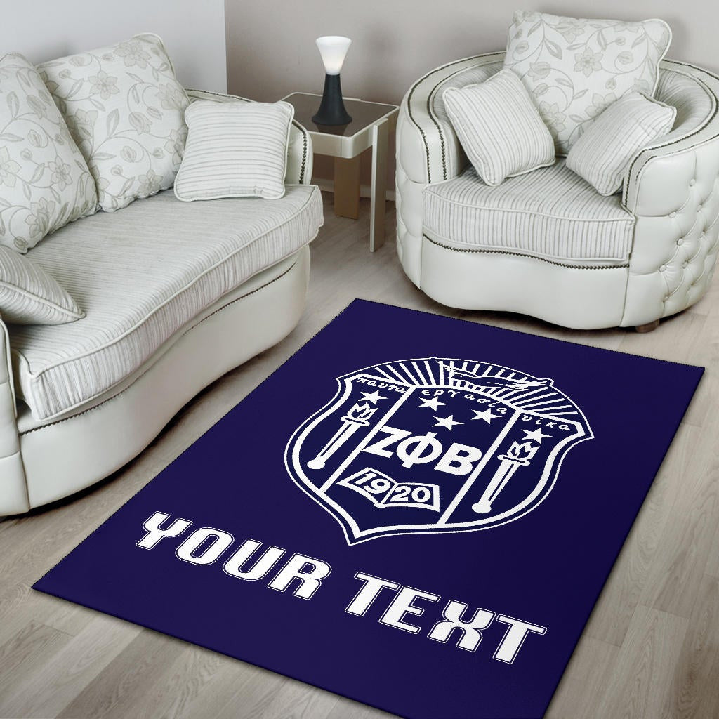 Sorority Area Rug - Personalized Zeta Phi Beta Area Rug Classic