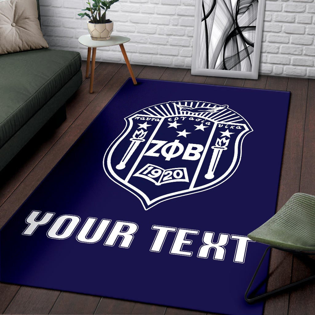 Sorority Area Rug - Personalized Zeta Phi Beta Area Rug Classic