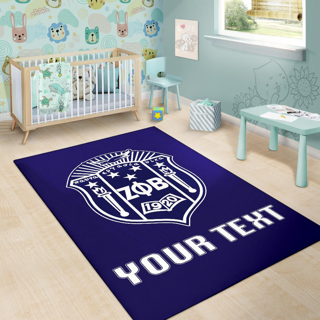 Sorority Area Rug - Personalized Zeta Phi Beta Area Rug Classic