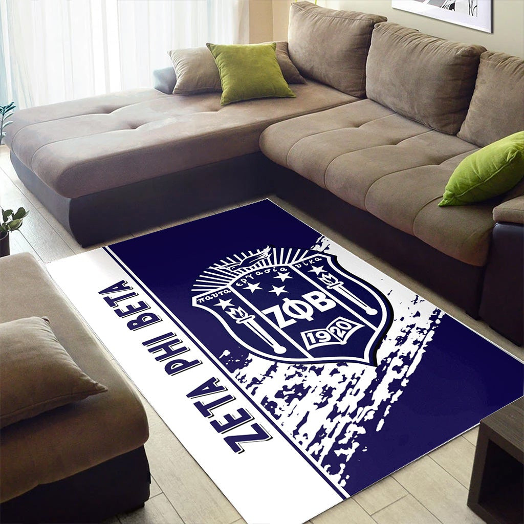 Sorority Area Rug - Zeta Phi Beta Area Rug Quarter Style