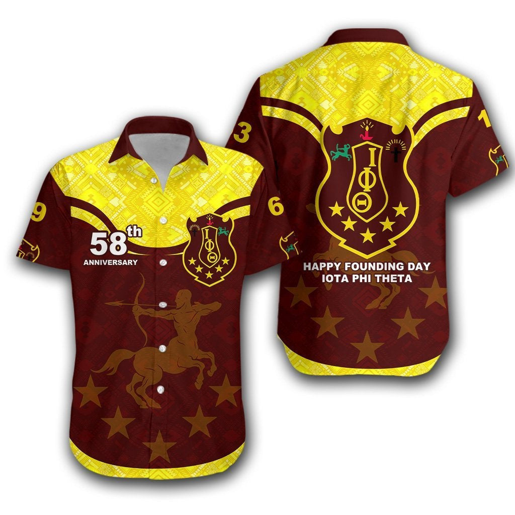 Fraternity Shirt - Iota Phi Theta 58th Anniversary Short Sleeve Shirt Simple Style