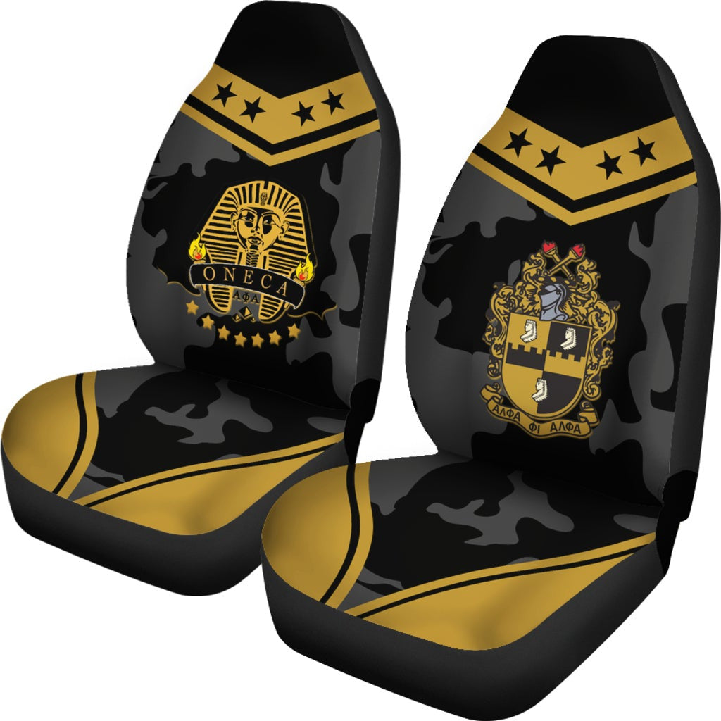 Fraternity Car Seat Cover - Alpha Phi Alpha Car Seat Cover Camouflage (Set of 2)