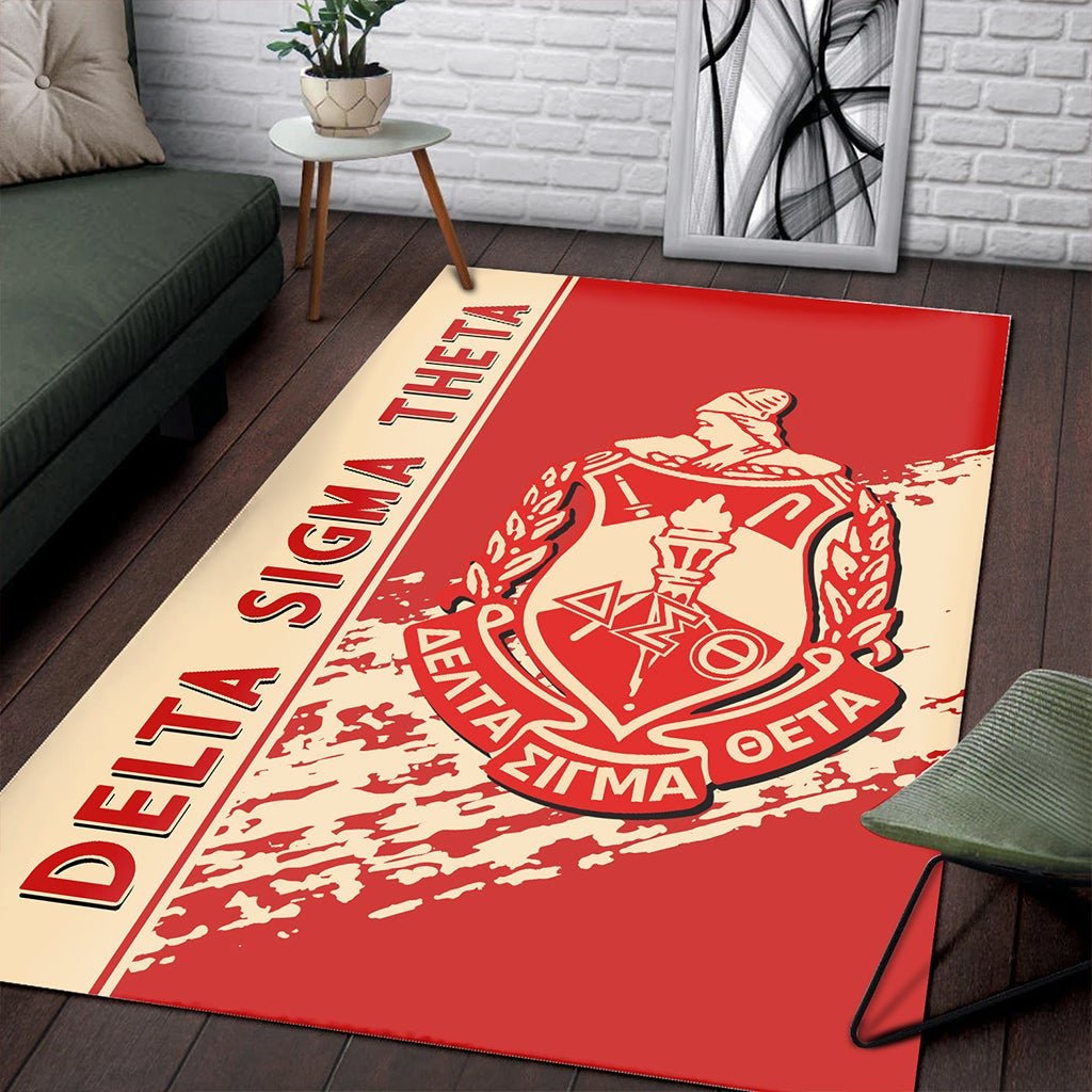 Sorority Area Rug - Delta Sigma Theta Area Rug Quarter Style