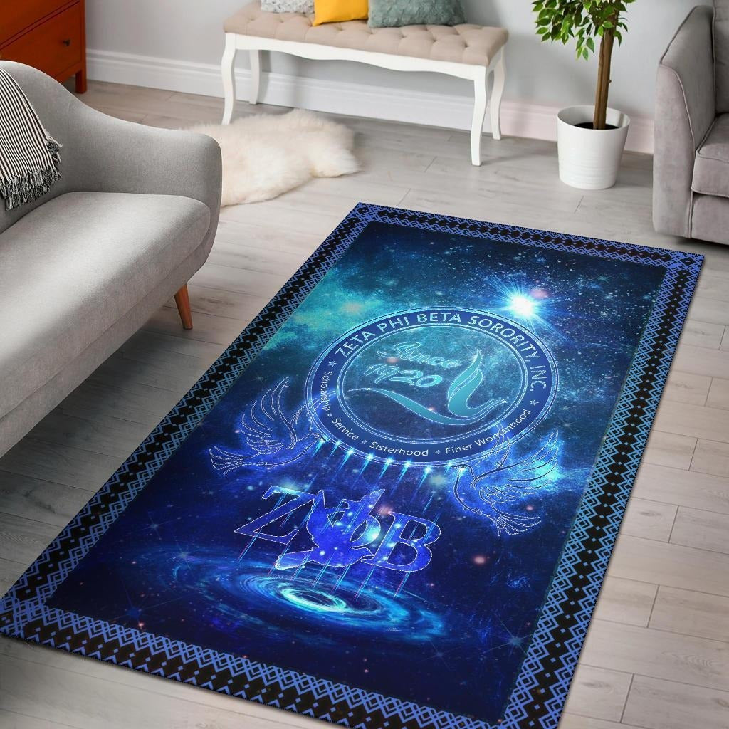 Sorority Area Rug - Galaxy Zeta Phi Beta Sorority