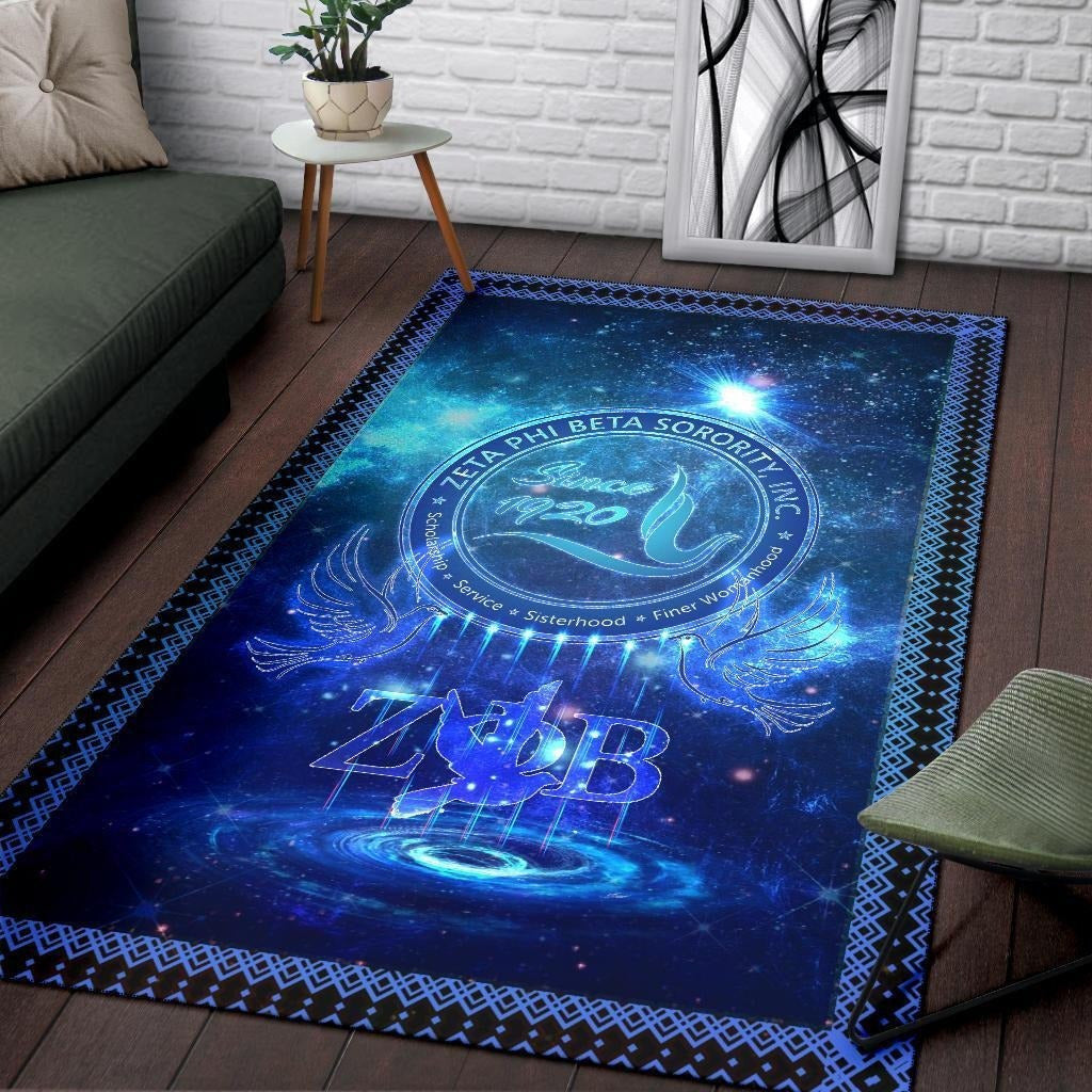Sorority Area Rug - Galaxy Zeta Phi Beta Sorority