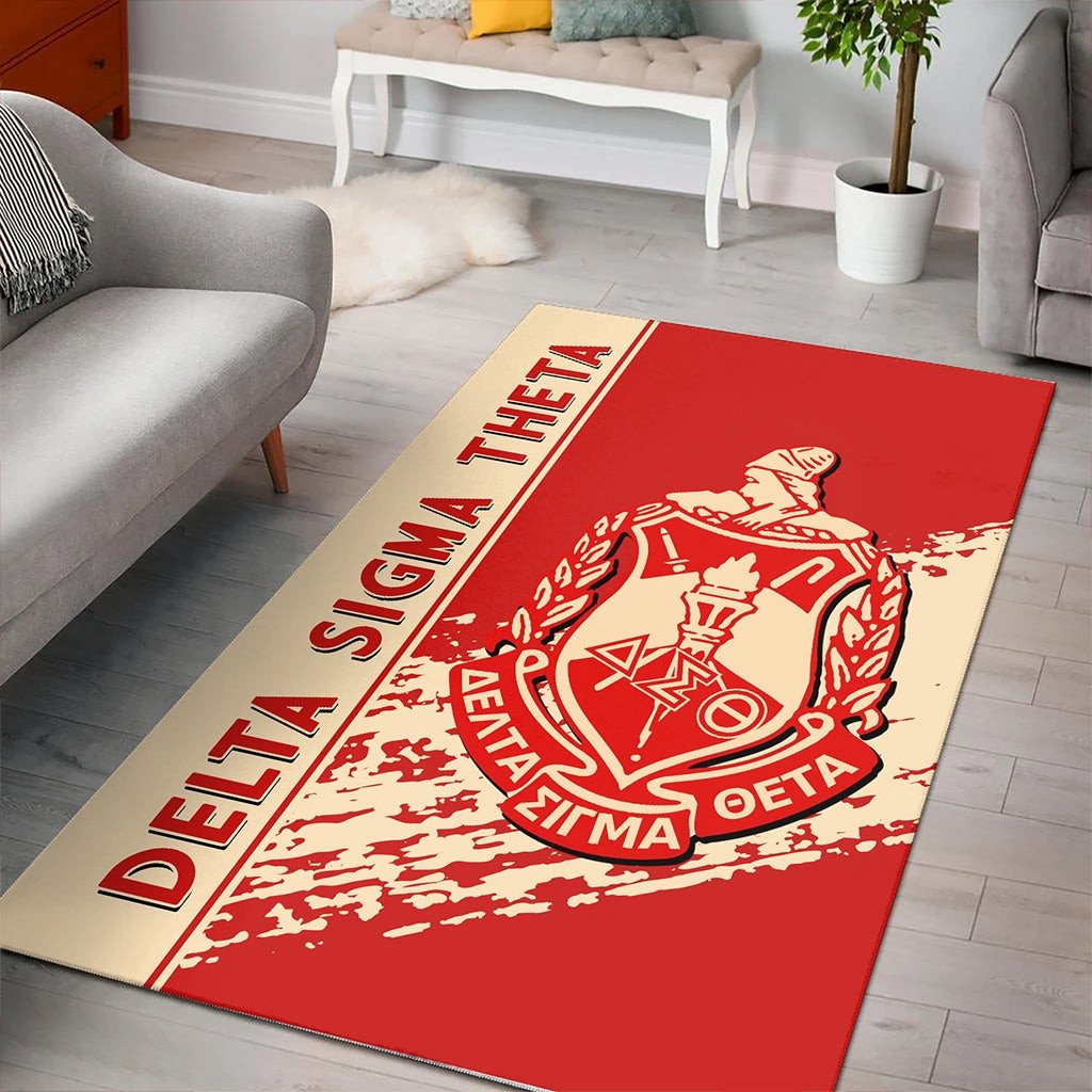 Sorority Area Rug - Delta Sigma Theta Area Rug Quarter Style