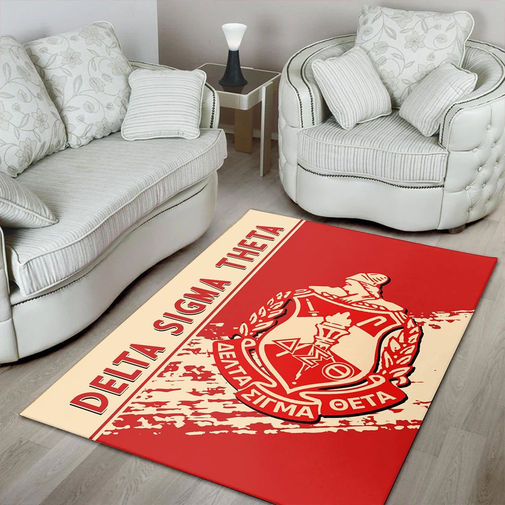 Sorority Area Rug - Delta Sigma Theta Area Rug Quarter Style