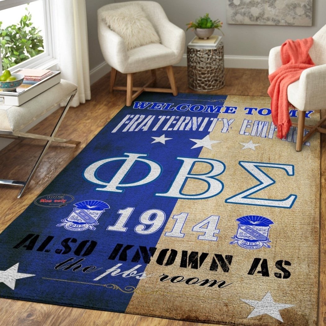 Fraternity Area Rug - Welcome To Phi Beta Sigma Room Area Rug