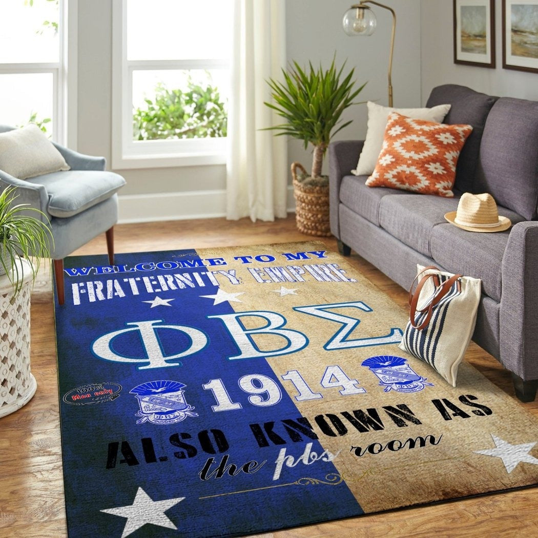 Fraternity Area Rug - Welcome To Phi Beta Sigma Room Area Rug
