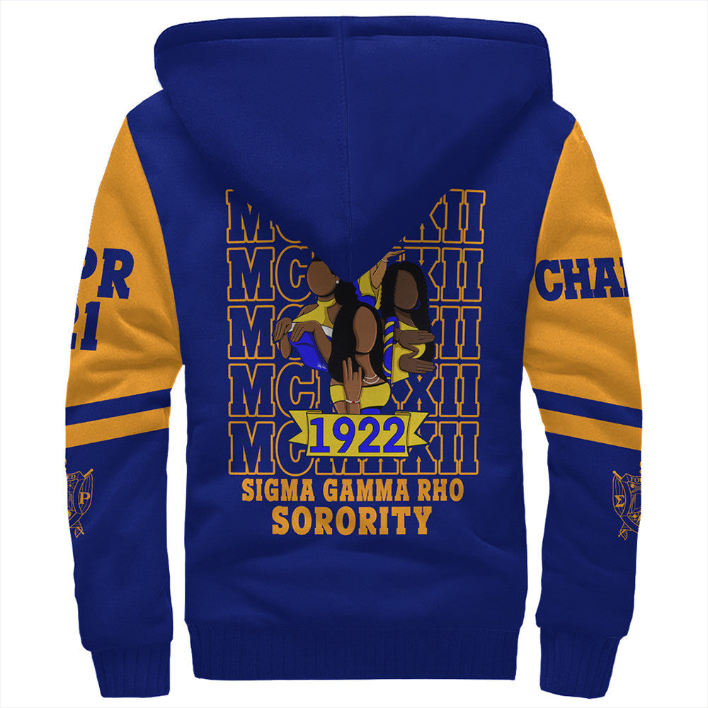 Sorority Hoodie - Personalized Sigma Gamma Rho MCM Style Sherpa Hoodie