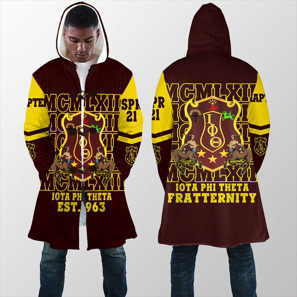 Fraternity Hooded Coat - Personalized Iota Phi Theta MCM Style Hooded Coat