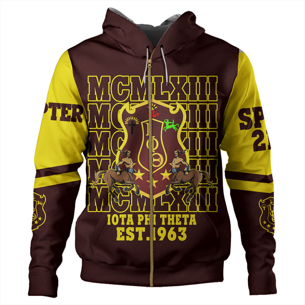 Fraternity Hoodie - Personalized Iota Phi Theta MCM Style Zip Hoodie