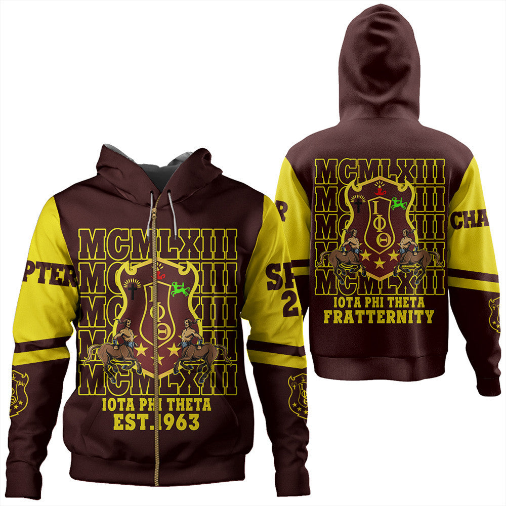 Fraternity Hoodie - Personalized Iota Phi Theta MCM Style Zip Hoodie