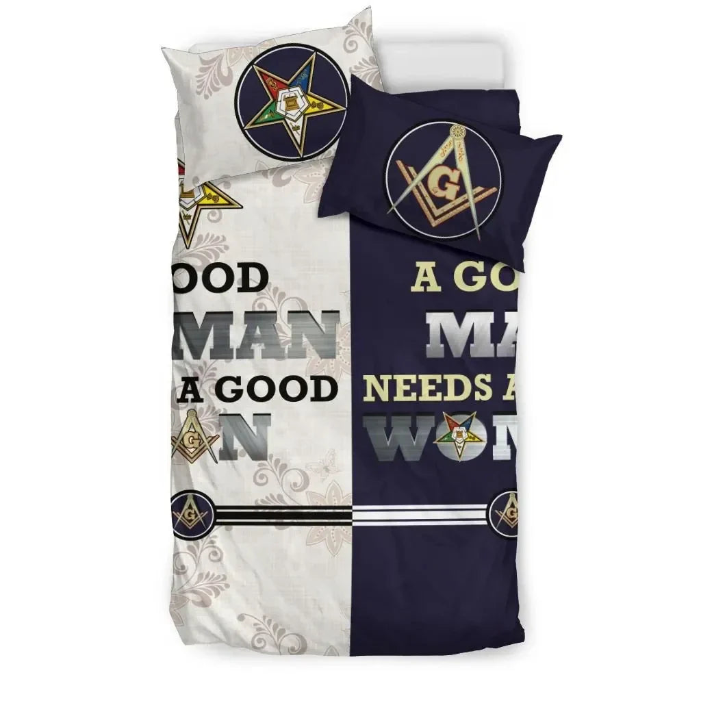 Sorority Bedding Set - Couple Freemasonry And Oes Bedding Set