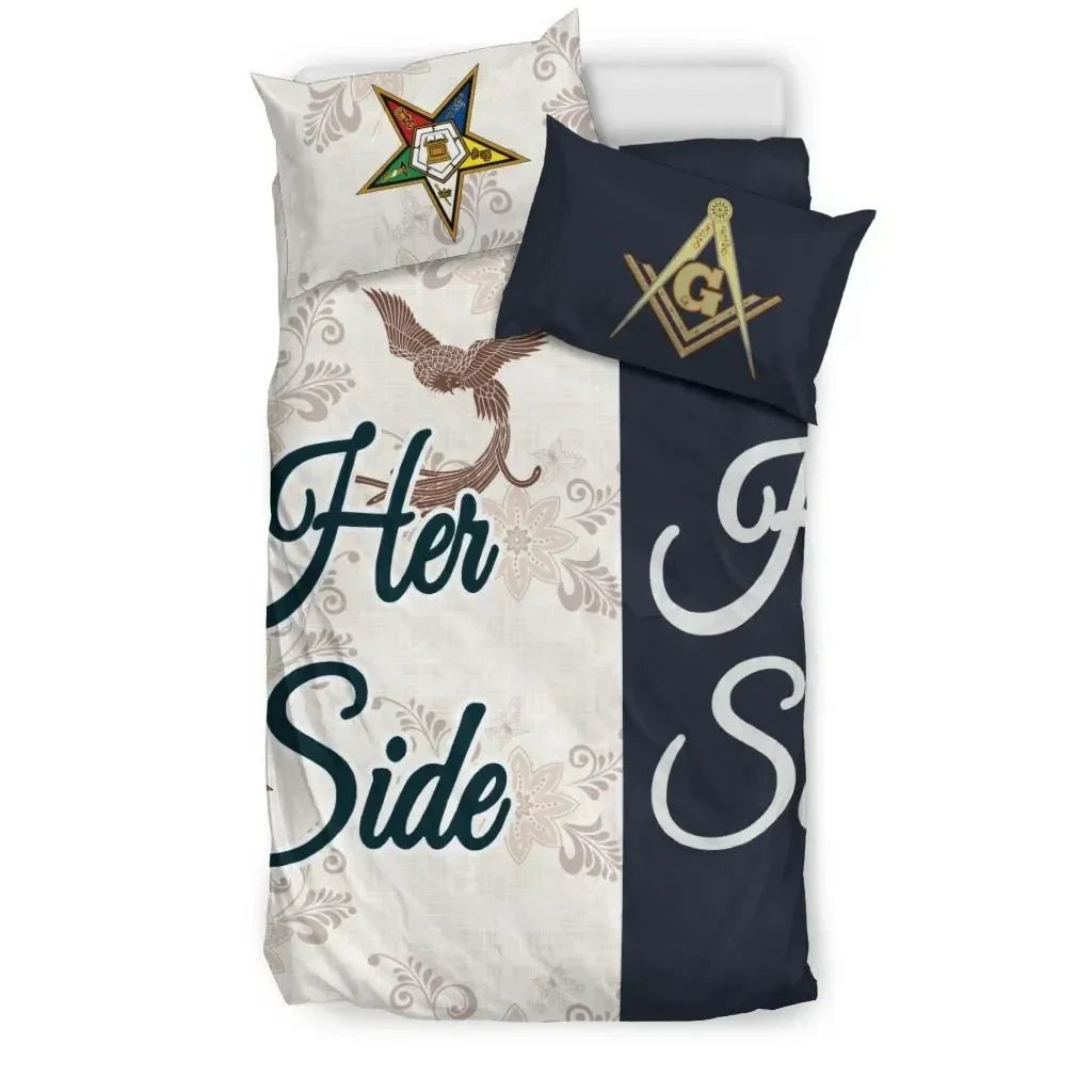 Sorority Bedding Set - Couple Freemasonry And Oes Ver2 Bedding Set