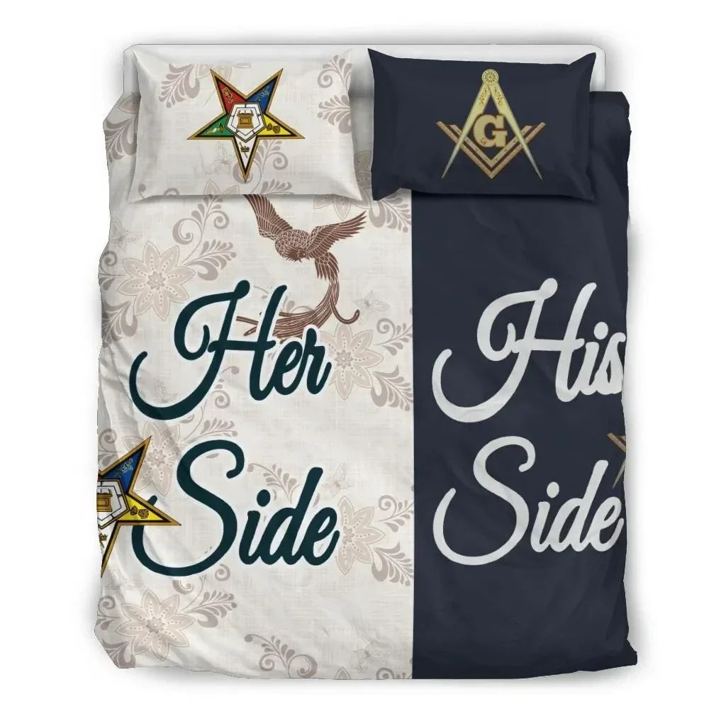 Sorority Bedding Set - Couple Freemasonry And Oes Ver2 Bedding Set