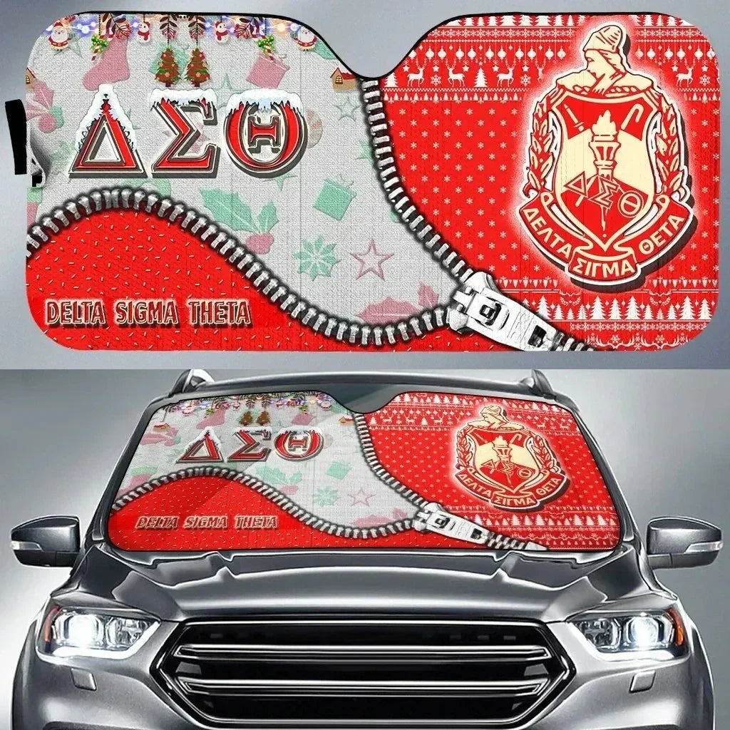 Sorority Sun Shade - New Way Delta Sigma Theta Christmas Car Sun Shade