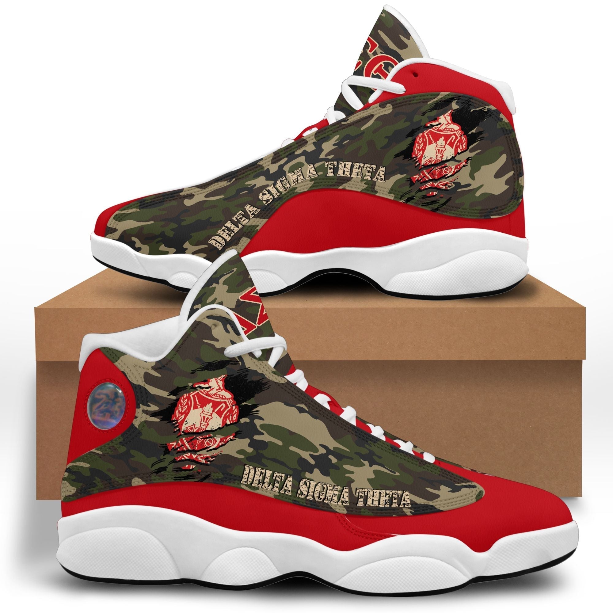 Sorority Footwear - Delta Sigma Theta Camouflage Sneakers J.13