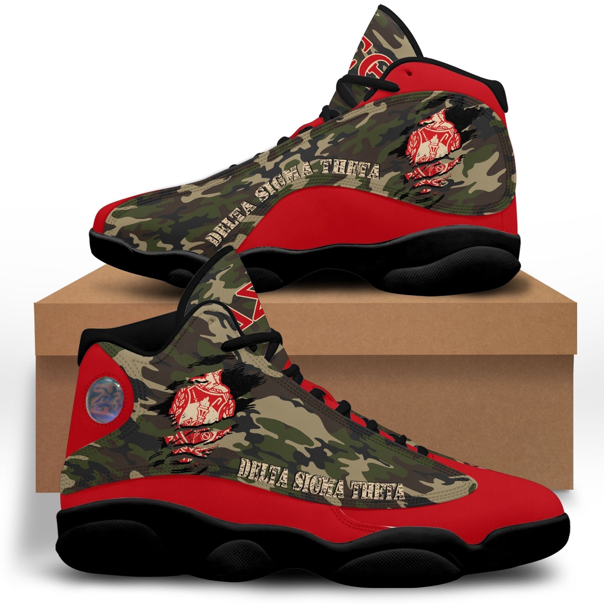 Sorority Footwear - Delta Sigma Theta Camouflage Sneakers J.13