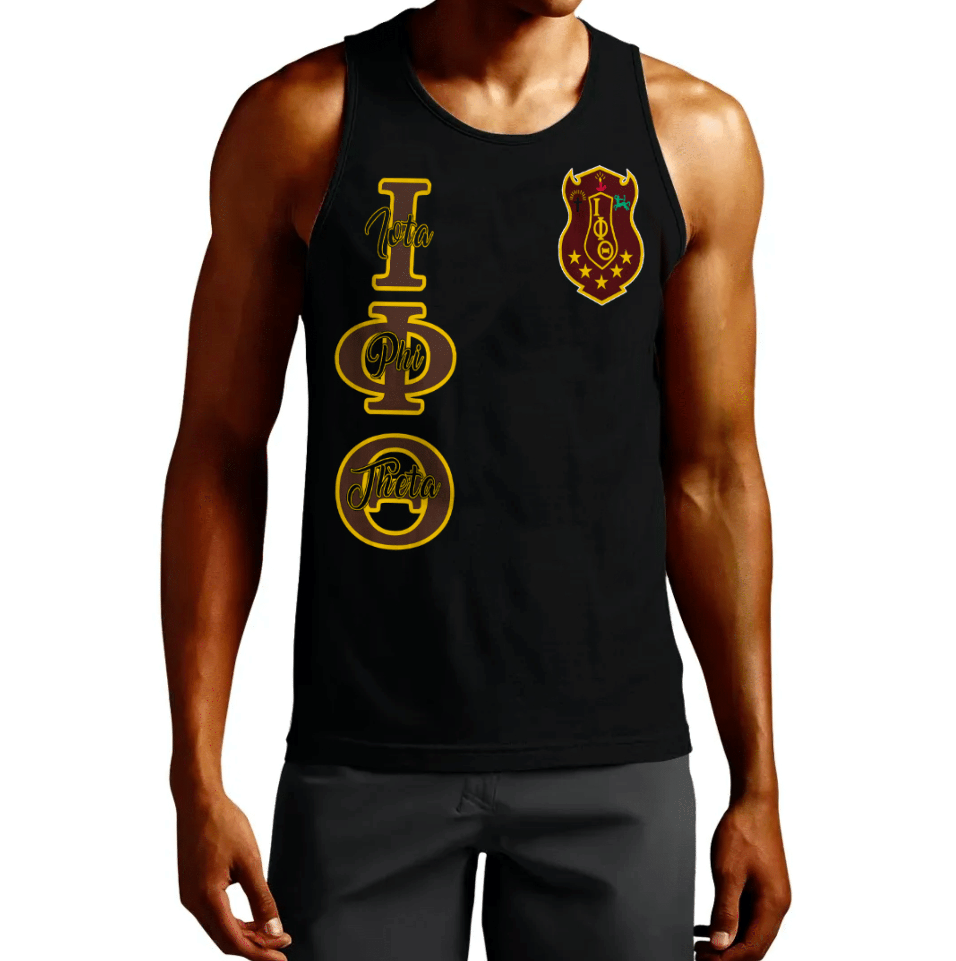 Fraternity Tank Top - Iota Phi Theta Black Tank Top