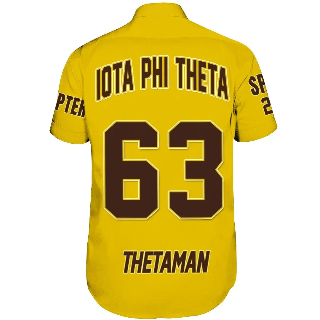 Fraternity Shirt - Personalized Iota Phi Theta Gold Short Sleeve Shirt
