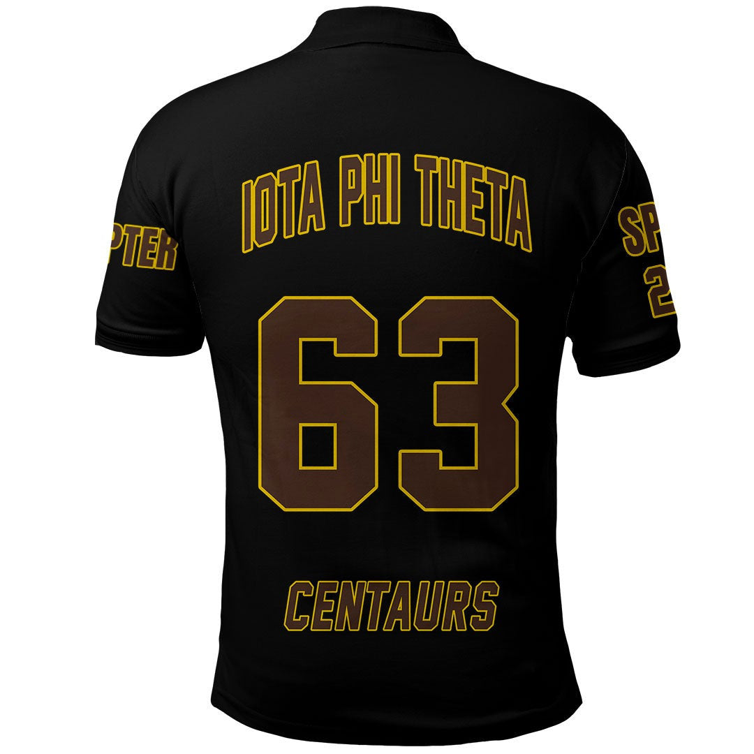 Fraternity Polo - Personalized Iota Phi Theta Black Polo Shirt