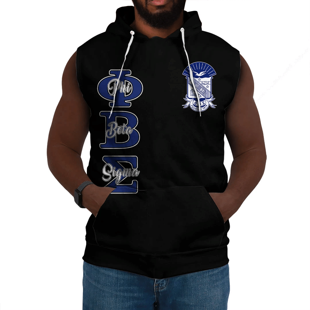 Fraternity Hoodie - Personalized Phi Beta Sigma Sleeveless Hoodie