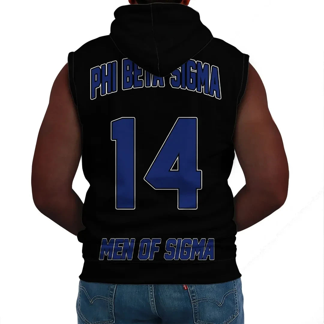 Fraternity Hoodie - Personalized Phi Beta Sigma Sleeveless Hoodie
