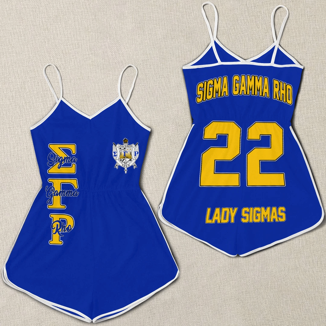 Sorority Romper - Personalized Sigma Gamma Rho Blue Women Romper
