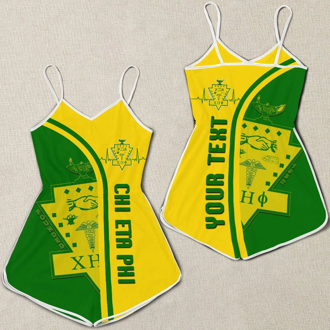 Sorority Romper - Personalized Chi Eta Phi In My Heart Women Romper