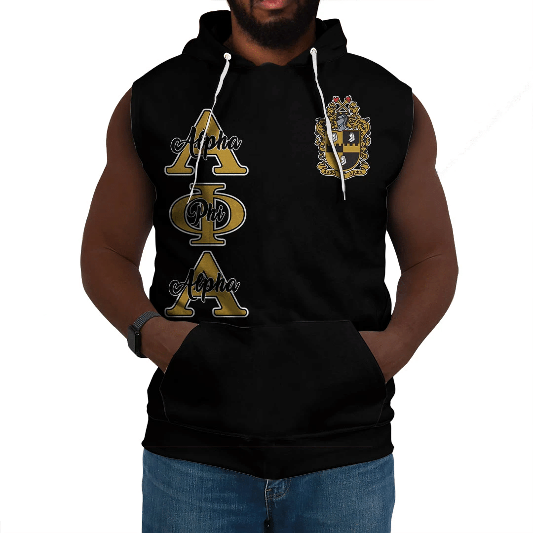 Fraternity Hoodie - Personalized Alpha Phi Alpha Sleeveless Hoodie