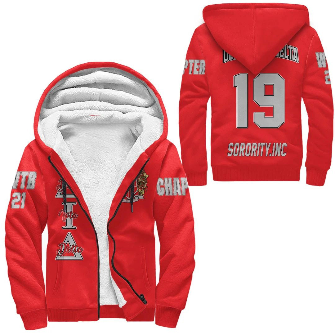 Sorority Hoodie - Personalized Delta Iota Delta Sherpa Hoodie