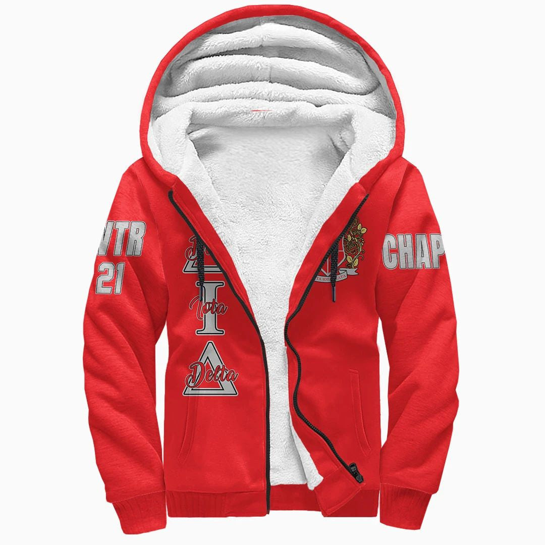 Sorority Hoodie - Personalized Delta Iota Delta Sherpa Hoodie