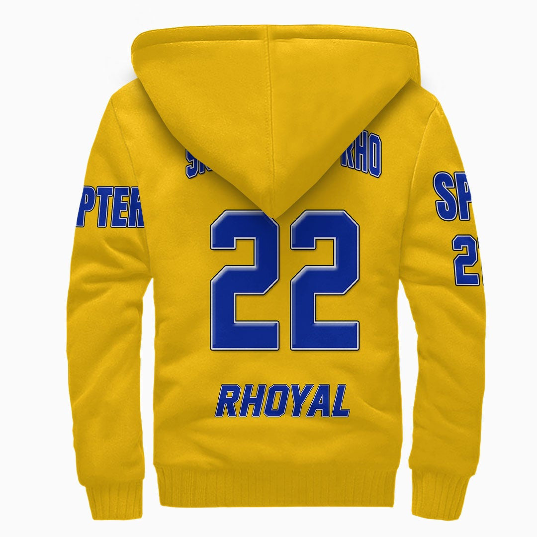 Sorority Hoodie - Personalized Sigma Gamma Rho Gold Sherpa Hoodie