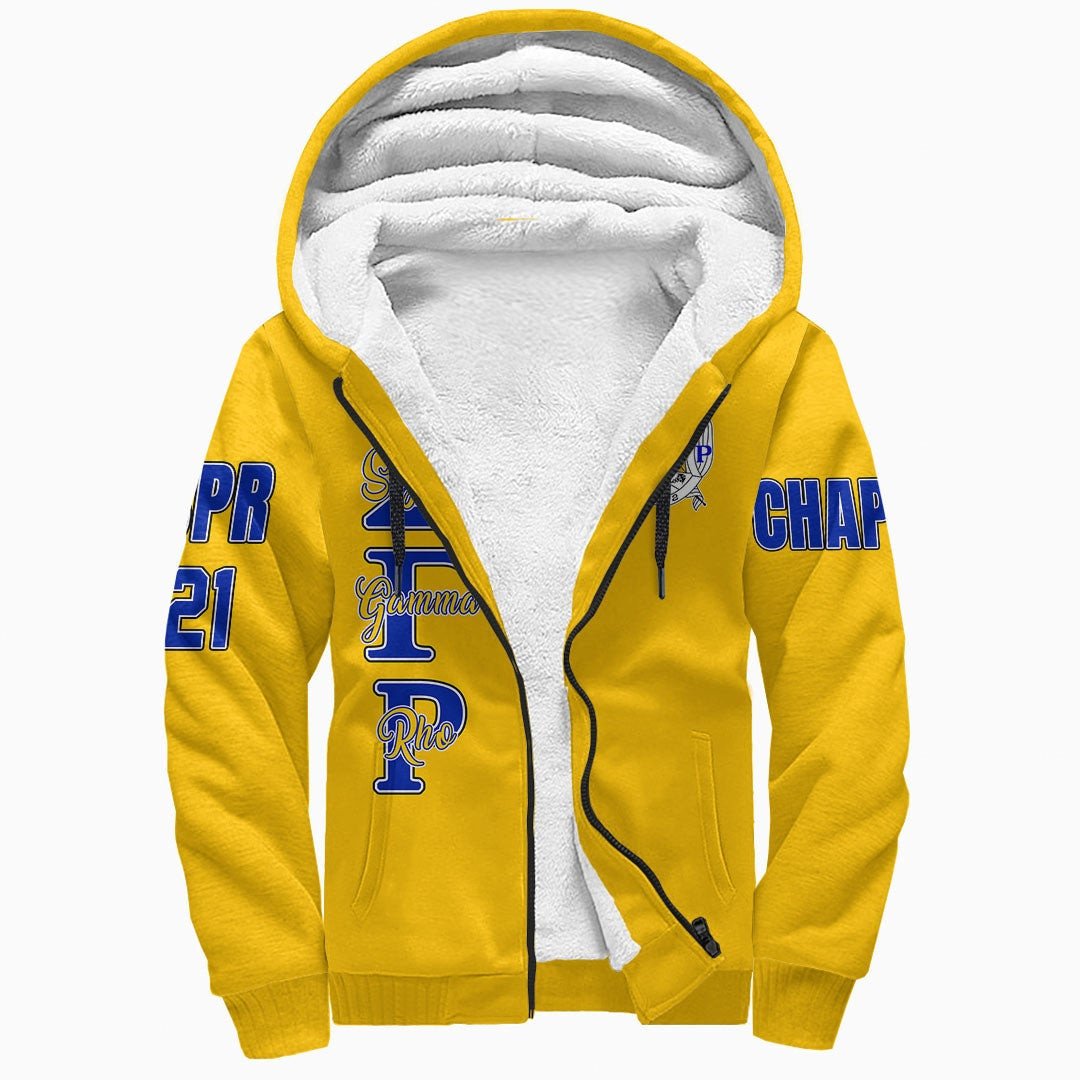 Sorority Hoodie - Personalized Sigma Gamma Rho Gold Sherpa Hoodie