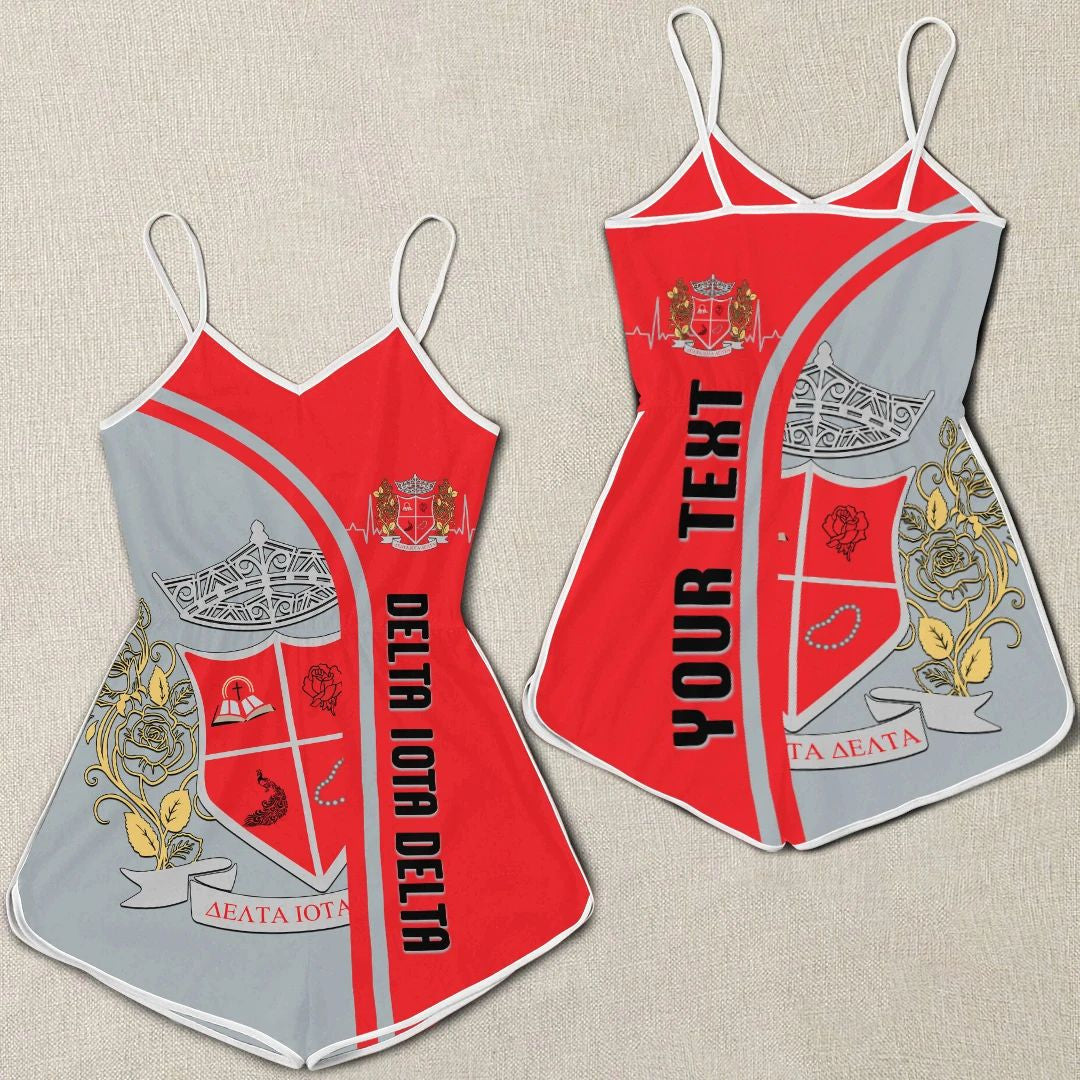 Sorority Romper - Personalized Delta Iota Delta In My Heart Women Romper